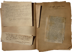 Ritagli vari con appunti sul Maestro