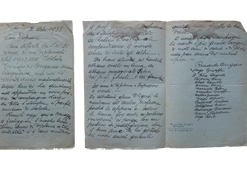 Lettera dei diplomati del 1908 dell'Istituto tecnico di Bergamo