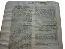 Articolo di giornale sulla sezione industriale dell'Istituto tecnico di Bergamo