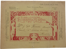 Bollettino trimestrale del professor Giovanni Rosa