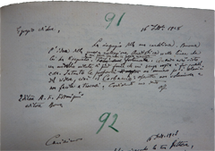 Copia di una lettera spedita all'editore Formiggini