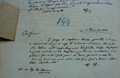 Minuta del 15 dicembre 1922 con cui Foresti informa l'amico delle condizioni di salute che gli impediscono di fargli visita