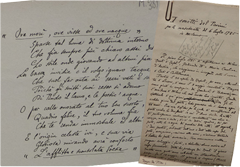 Carte con ricerche su Parini: trascrizione da un manoscritto e appunti biografici