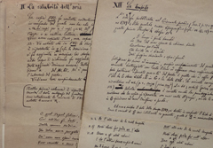 Ricerca filologica per la ricostruzione del testo originario delle Odi La salubrità dell'aria e La tempesta