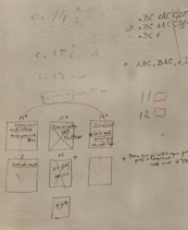 Ritaglio con studio dello schema delle rime del Canzoniere