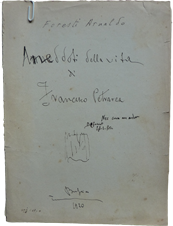 Schizzo frontespizio per il secondo volume degli Aneddoti