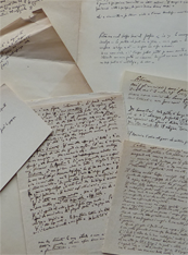 Carte con appunti vari sul carattere del Petrarca