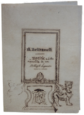 Fascicolo con notizie e lettere di Giuseppe Beltramelli