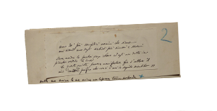 Carta con ritagli ricchi di appunti inerenti il temperamento di Carlo Goldoni