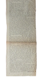 Ritaglio di giornale con articolo che approfondisce il rapporto tra esistenza umana e teatralità